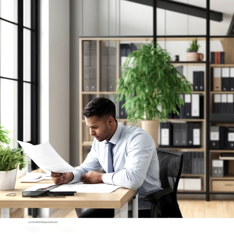 不動産契約書を手に持つビジネスマンのイメージ